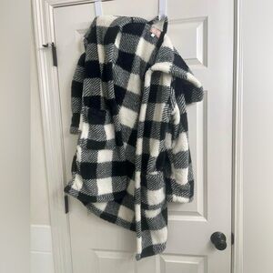 Buffalo plaid robe